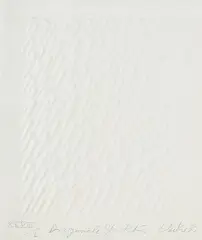 Günther Uecker, Diagonale Struktur, 1983, Prägedruck auf handgeschöpftem Bütten