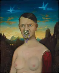 The Anxious Attempt of Art to Mourn the Silence of Melancholy Over Everything by Ged Quinn, 2010, oil on canvas, offered Dec 2017