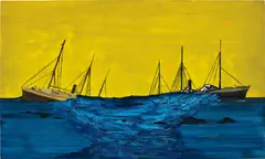 Whitney Bedford, Untitled (Between You and I), 2006, ink and oil on panel