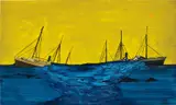Whitney Bedford, Untitled (Between You and I), 2006, ink and oil on panel