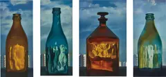 Simon Faibisovich, Metamorphosis, 1983 - 1984, oil on canvas, in 4 parts