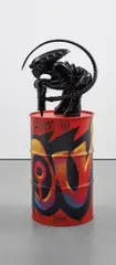 Roman Minin, Human-Alien, 2016, bronze, chemical metallization and silvering, in 2 parts
