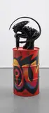Roman Minin, Human-Alien, 2016, bronze, chemical metallization and silvering, in 2 parts