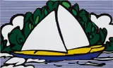 George Pusenkoff, Boat on Geneva Lake, 2010, acrylic on canvas