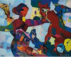 Igor Tcholaria, Red Desire, 2015, oil on canvas