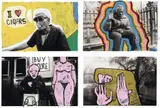 William Grob, Four works: (i) I love cigars; (ii) Another broken man; (iii) Buy more feel less; (iv) Gustav Klimt in central park, 2015, each acrylic, pen and c-print