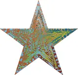 Ben Wolf Noam, Sky, Canopy, Skin, Star (Yaron), 2013, enamel, acrylic and oil paint on canvas