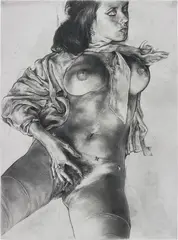 George Shaw, The Art Teacher, 2009, pencil on paper