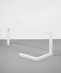 Altered to Suit (Sol LeWitt Incomplete Open Cube 5/9, 1974) by Jonathan Monk, 2004, coated aluminium, sold Dec 2017