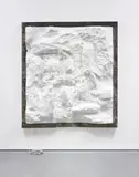 Neil Beloufa, Show off, polystyrene and electrical wiring, in artist's steel frame