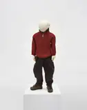 Krištof Kintera, Talkman, 1999, wax, fabric, leather, electric motor, battery, MD-Player, amplifier, foam and metal