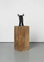 A little sculpture about falling in love by Klara Kristalova, 2002, stone, wood, motor, offered Dec 2017