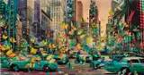 Joseph Klibansky, On the Move, 2010, acrylic, ink, resin and archival cotton paper on Dibond