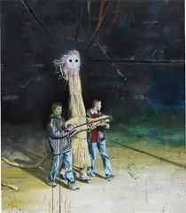 Till Gerhard, Roggenmuhme, 2007, oil and spraypaint on canvas