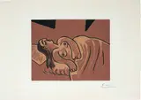 Femme Endormie (Sleeping Woman) by Pablo Picasso, 1962, Linocut in colours, on Arches paper, with full margins, sold Jan 2017