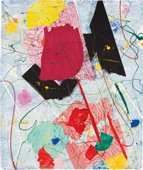 Untitled by Sam Francis, 1984, Monotype in colours, on handmade paper, the full sheet, sold Jan 2017