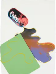 New Coke by Andy Warhol, circa 1985, Unique screenprint in colours, with graphic art paper collage, on wove paper, the full sheet, sold Jan 2017