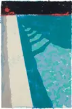 Steps with Shadow F (Paper Pool 2) by David Hockney, 1978, Unique hand-coloured pressed paper pulp, on white TGL handmade paper, the full sheet, sold Jan 2017