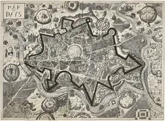 Map of Days by Grayson Perry, 2013, Etching from four plates, printed on one sheet of wove paper, with full margins, sold Jan 2017