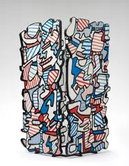 Le Tétrascopique by Jean Dubuffet, 1970-71, Four panels of polyvinyl chloride screenprinted in colours on both sides, with metal stand, sold Jan 2017