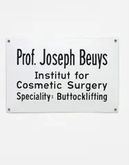 Buttocklifting by Joseph Beuys, 1974, Baked enamel on convex metal sheet, sold Jan 2017