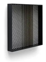 Relief 13 by Julio Le Parc, 1970, Aluminium box multiple with screenprint in black and white, with the original perspex lid, sold Jan 2017