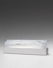 Zaha Hadid, Solid (Edition No. 31), 2005, Vacuum cast polyurethane resin, with accompanying light-box,