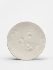 Visage (Face) by Pablo Picasso, 1965, White earthenware round dish, unglazed, sold Jan 2017