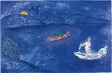 Marc Chagall, L'Echo, pl. 33 from Daphnis and Chloé, 1961, Lithograph in colours, on Arches paper, the full sheet