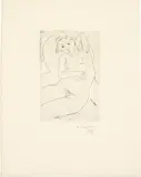Henri Matisse, Nu assis- les yeux noirs (Seated Nude - with Black Eyes), 1926, Drypoint, on wove paper, with full margins