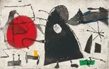 Els Gossos (The Dogs) by Joan Miró, 1979, Etching and aquatint in colours, on Arches paper, the full sheet, sold Jan 2017