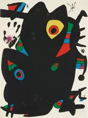 Montroig II by Joan Miró, 1973, Lithograph in colours, on Guarro paper, the full sheet, sold Jan 2017