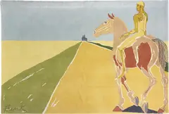 Road to Chartres by Elisabeth Frink, 1983, Wool pile tapestry in colours, sold Jan 2017