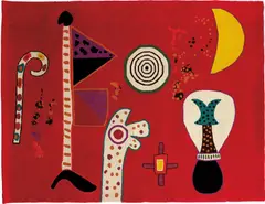 Flag Walk by Alan Davie, 1972, Wool pile tapestry in colours, sold Jan 2017