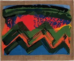Howard Hodgkin, Sunset - India, 1985, Wool pile tapestry in colours