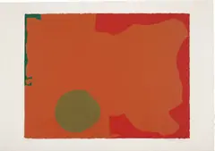 Umber Disk and Red Edge by Patrick Heron, 1970, Screenprint in colours, on wove paper, with full margins, sold Jan 2017