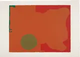 Patrick Heron, Umber Disk and Red Edge, 1970, Screenprint in colours, on wove paper, with full margins