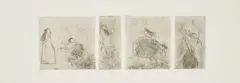 Study for Rumplestiltskin by David Hockney, 1961, Four etchings, printed on one sheet of handmade Crisbrook paper, with full margins, sold Jan 2017