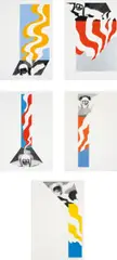 Parachutes: five works by Gerald Laing, 1968, Five screenprints in colours, on wove paper, with full margins, sold Jan 2017