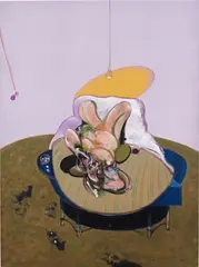 Lying Figure by Francis Bacon, 1969/2015, Diasec mounted giclée print in colours, on Alu Dibond support, the full sheet,, sold Jan 2017