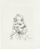 Frank Auerbach, Catherine, from Seven Portraits, 1989-90, Etching, on wove paper, with full margins