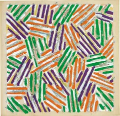 Untitled by Jasper Johns, 1977, Screenprint in colours, the catalogue cover on Patapar printing parchment, with full margins, sold Jan 2017