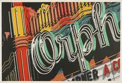 Orph, from Documenta portfolio by Robert Cottingham, 1972, Lithograph in colours, on Arches paper, with full margins, sold Jan 2017