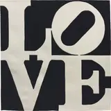 Robert Indiana, Chosen Love, 1995, Skein dyed, hand carved and hand tufted archival New Zealand woollen rug, with natural latex backing