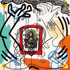 Untitled 6, from Apocalypse by Keith Haring, 1988, Screenprint in colours, on wove paper, the full sheet, sold Jan 2017