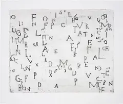 Seeds, from Perusa by Francesco Clemente, 1990, Spitbite aquatint, on wove paper, with full margins, sold Jan 2017