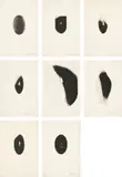 Arnulf Rainer, Acht Masken (Eight Masks), 1971, The complete set of eight drypoints, on Arches paper, with full margins, with colophon, the sheets loose (as issued), contained in the original card portfolio