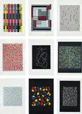 Anni Albers, Connections, 1925/1983, The complete set of nine screenprints in colours, on Cartiere Miliani of Fabriano Umbria Italia and Fabriano Cotton papers, with full margins, with an introduction From the Line to the Texture by the publisher, the sheets loose (as issued), contained in original paper-covered cardboard portfolio with printed title