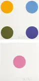 Picrotoxin; and Nifedipine, from 40 Woodcut Spots by Damien Hirst, 2011, Two woodcuts in colours, on Somerset Textured paper, with full margins, sold Jan 2017