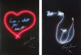 Love is What You Want; and But Yeah by Tracey Emin, 2015, Two offset lithographic posters in colours, on silk finish paper, the full sheets, sold Jan 2017